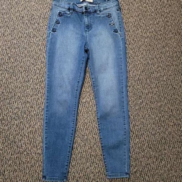 RARE Super Cute Liverpool Abby The Ankle Skinny Sailor Jeans in Medium Blue 10 - Picture 4 of 15
